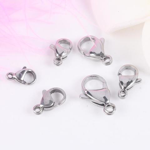 40Pcs/Lot Stainless Steel Lobster Clasp Hooks for Necklace Bracelet Chain DIY Fashion Jewelry Findings ► Photo 1/6