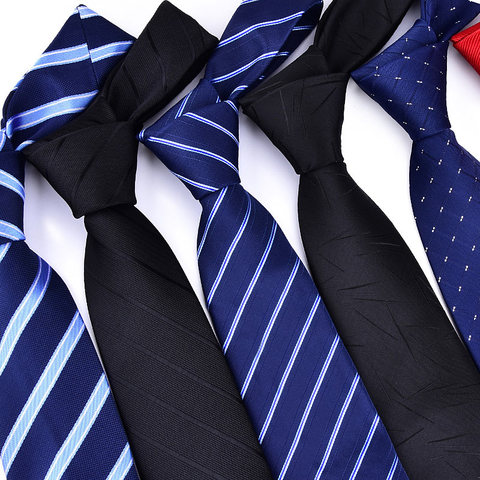 Men Ties Necktie 8cm Classic Men's Vestidos Business Formal Wedding Red Tie Stripe Neck Tie Black Shirt Dress Accessories Gift ► Photo 1/6