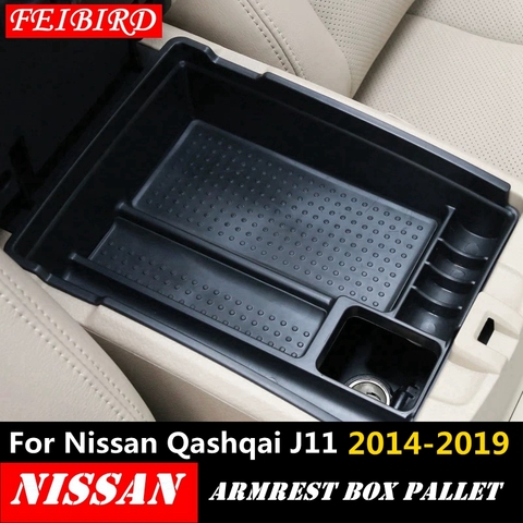Central Console Armrest Box Secondary Multifunction Storage Box Phone Holders Tray Accessory For Nissan Qashqai J11 2014 - 2022 ► Photo 1/6