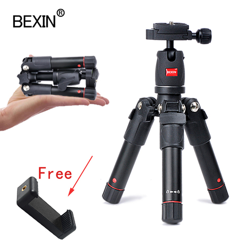 BEXIN mini tripod dslr desktop camera phone stand tripod flexible portable fold travel tripod for dslr camera with mini ballhead ► Photo 1/6