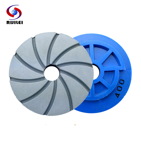 RIJILEI 4''5''6'' Inch Snail Lock Diamond Marble Polishing Pads Concrete Floor Polishing Pad Edge Grinding Wheel WFD22 ► Photo 1/6