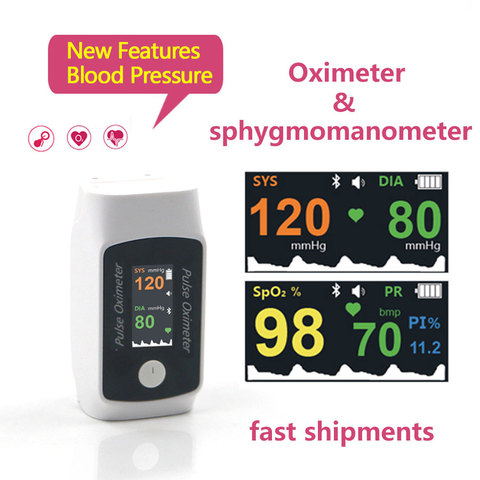 Health Monitor Oximeter &  Sphygmomanometer 2 in 1 Household Fingertip Oxymeter Pulsioximetro Blood Presure Meter ► Photo 1/6