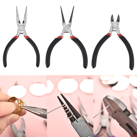 Jewelry Making Pliers Tools Carbon-Hardened Steel Round Nose End Cutting DIY Equipment Pincers Fit Handcraft Beadwork Repair ► Photo 1/6