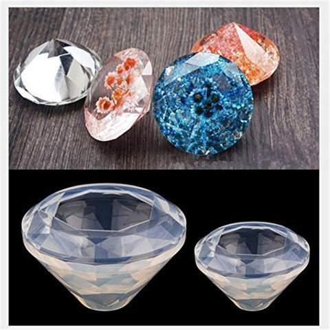 1PC Diamond Transparent Dried Flower Decorative UV Resin Mold Liquid Silicone Molds for Making Jewelry Handcraft Pendant Tools ► Photo 1/6