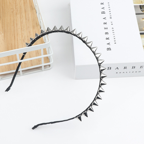 Fashion Cool Metal Headband Spike Rivets Studded Band Party Punk Hair Clips Punk Gothic style ► Photo 1/6