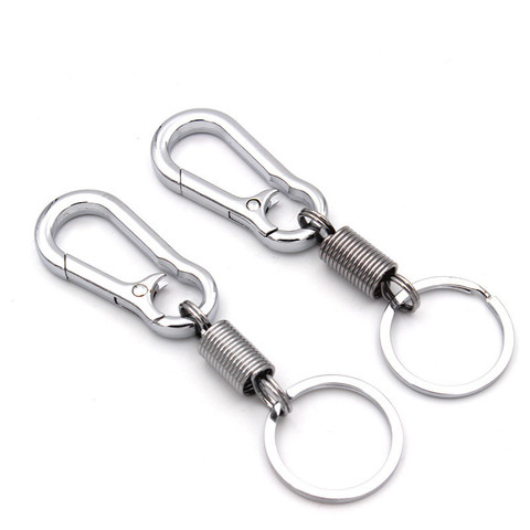 Car Keychain Simple Strong Carabiner Shape Keychain Climbing Hook Key Chain Rings Stainless Steel Man Gift Auto Interior ► Photo 1/6
