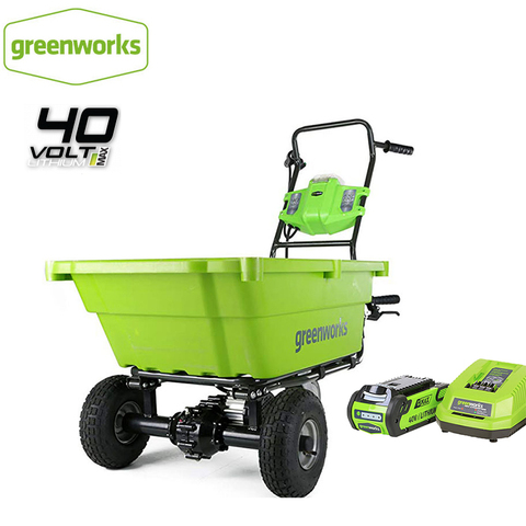 Greenworks Gc40l00 G-Max 40v Self Propelled Garden Shopping Cart Rust Resistant Bath  with Battery and Chargers Free Return ► Photo 1/1