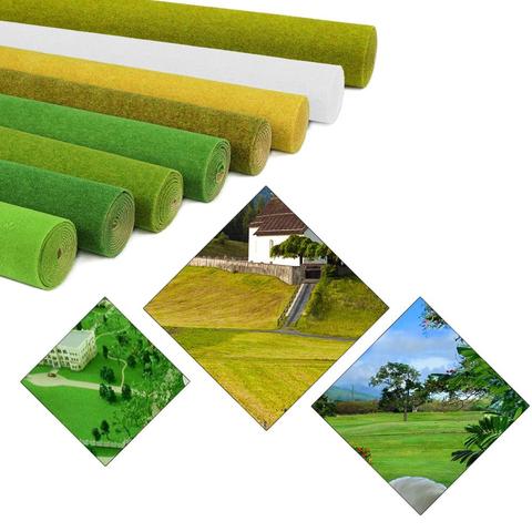 0.4mX1m Grass Mat Model Green Artificial Lawns Turf Carpets for Architectural Model Scenery Train Layout HO O N scale ► Photo 1/6