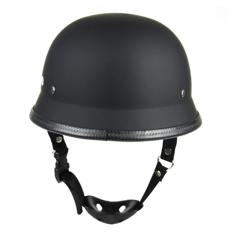 DOT Motorcycle Half Face Helmet  For vintage Half Face Helmet Retro German Chopper Cruiser Matte . ► Photo 1/6