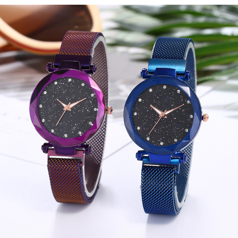 Hot Relogio Feminino Starry Sky Watch Women Watches Luxury Diamond Ladies Magnet Watches for Women Quartz Wristwatch Reloj Mujer ► Photo 1/6