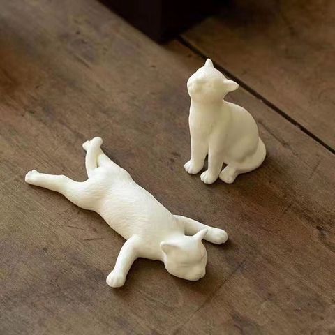 LUWU ceramic teapets cute cat white tea play chinese tea set decoration ► Photo 1/6