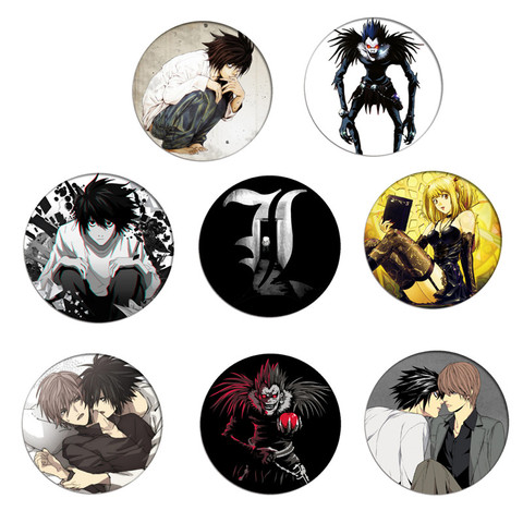 58mm Anime Death Note Cosplay Badge Brooch Pin Accessories For Clothes Backpack Decoration gift ► Photo 1/4