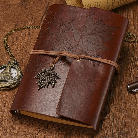 Travelers Vintage Notebook PU Leather Blank Kraft Diary Note Book Journal Sketchbook Stationery School Office Supplies A7/A6/A5 ► Photo 1/6