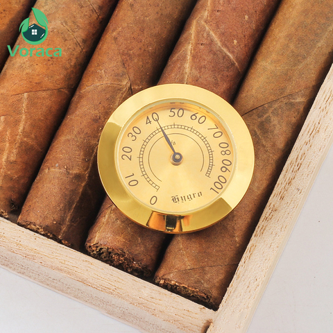 Humidor Hygrometer Round Cigar High Precision Moisture Meter