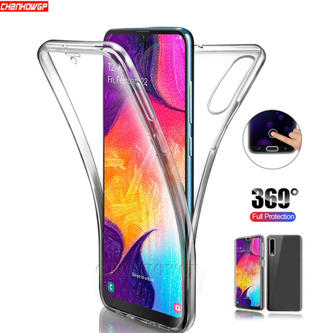 Double Silicone Case For Samsung Galaxy A10 A20 A20E A30 A40 A50 A60 A70 A 30 A 50 Phone Cases 360 Cover Full Body Soft Case ► Photo 1/6
