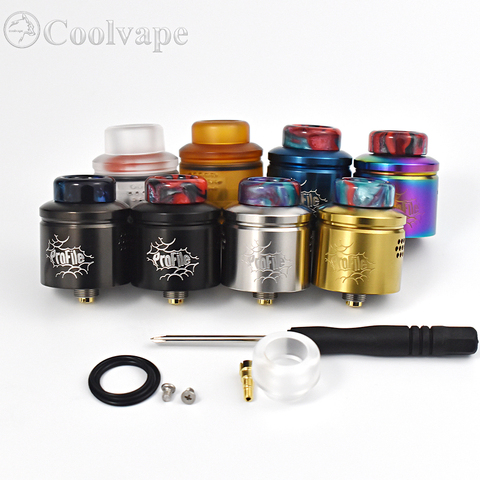 2pcs coolvape Profile RDA Atomizer 24mm vape vaporizer Mesh Coil Electronic Cigarettes Adjustable pin BF Tank vs Apocalypse rda ► Photo 1/6