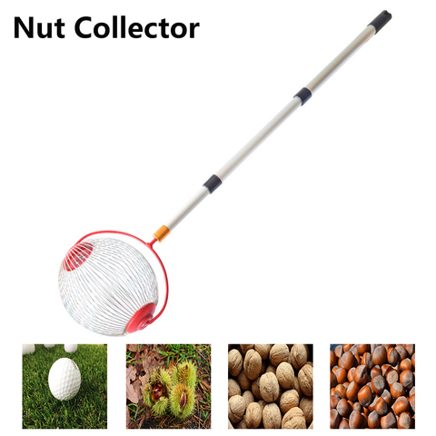 Nut Collector Head Red Nut Gatherer Strong Sturdy Durable Fruit Picker Rolling Harvester Golf Collector Garden Tool ► Photo 1/6