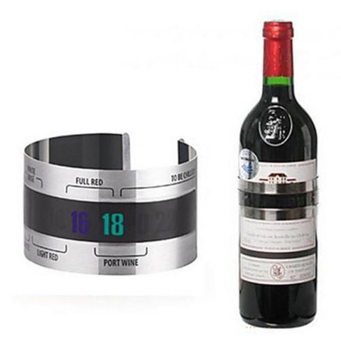 Creative Stainless Steel Bottle Wine Thermometer LCD Display Serving Party Checker Bracelet Thermometer Shop Bar Kitchen Tools ► Photo 1/6