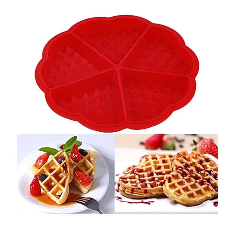 Kitchen Waffle Mold Non-stick Cake Mould Makers Kitchen Silicone Waffle Bakeware 