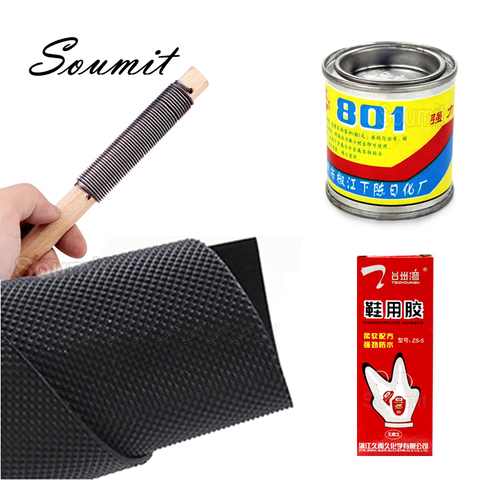 Repair Shoe Sole Tool for Rubber Full Sole 4pcs Kit Anti Slip Outsoles Patches +2 Glue +1 Sole File Knife Shoe Accessories Set ► Photo 1/6