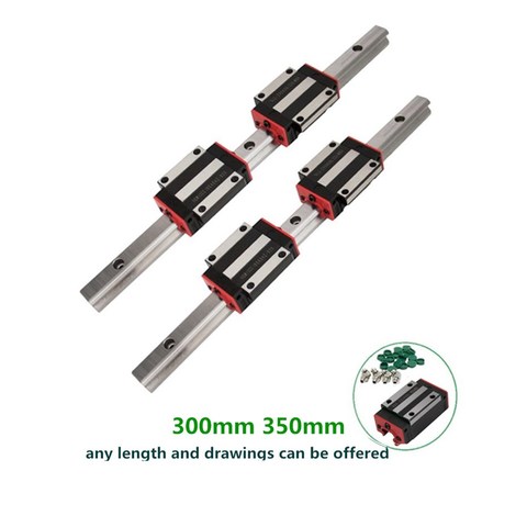 20mm 300mm 350mm  linear guides HGR20 and linear bearing HGW20CC interchangeable with HIWIN ► Photo 1/6