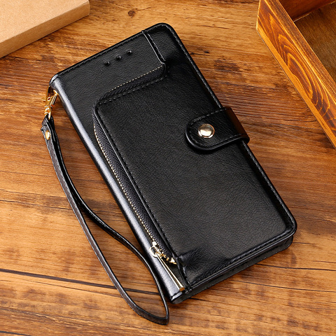 K'try Case Leather Phone Cover For Sony Z5 Z5 Plus X XZ1 XZ2 XZ3 XZ4 For Sony xperia XA1 XA2 XA3 Flip Magnetic stand Zipper ► Photo 1/6
