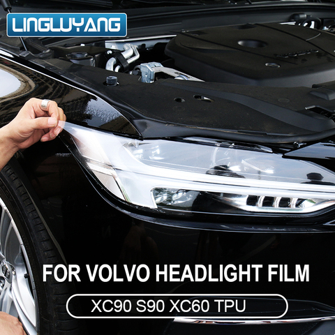 for Volvo s90 xc90 xc60 headlight center column door handle TPU protective film scratch resistant Car stickers ► Photo 1/6