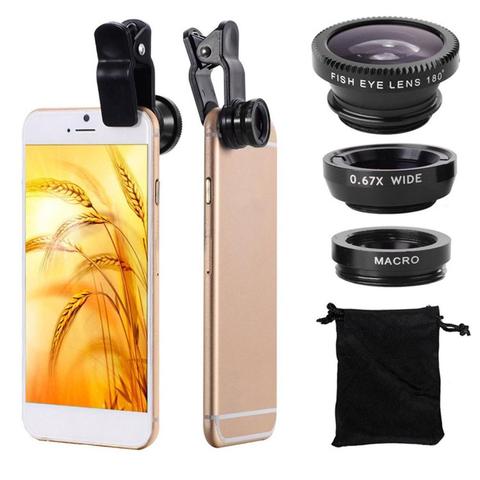 360 Degree Rotate Clip Camera Lens 0.65X Wide Angle 10X Macro Lens Mobile Phone Universal External Lens ► Photo 1/6