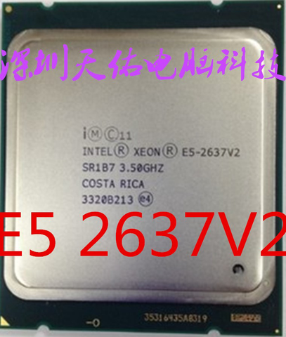 Intel Xeon E5-2637V2 CPU 3.50GHZ 15MB 130W 4-cores LGA2011 E5-2637 V2 processor E5 2637V2 free shipping E5 2637 V2 ► Photo 1/1