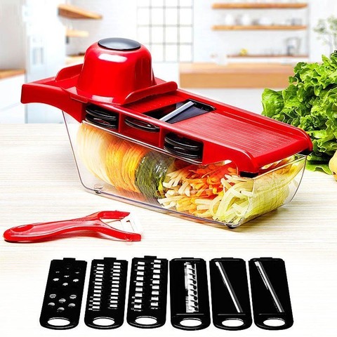 Vegetable Cutter With Steel Blade Mandoline Slicer Potato Peeler Carrot Cheese Grater Vegetable Slicer Kitchen Accessories Tool ► Photo 1/6