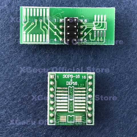 SOP8-16 SMD adapter, TSSOP8 and SOP16 SMD adapter/adaptor for TL866A TL866CS TL866II PLUS or other universal programmers ► Photo 1/2