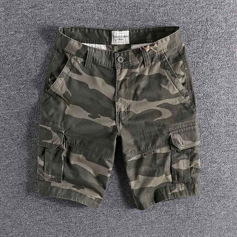 2022 Camouflage tooling shorts men's loose American casual wear summer trend sports trouser pure cotton high qualit 0228 ► Photo 1/5