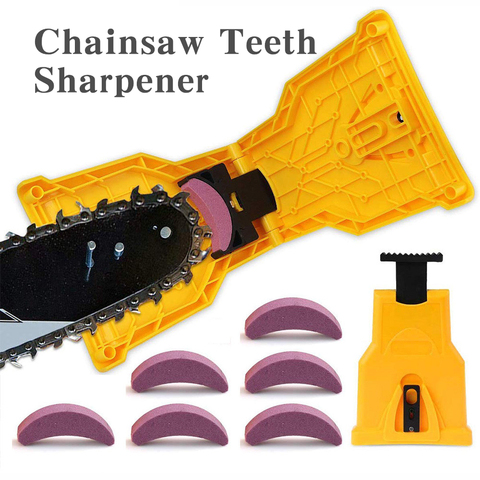 Quality Chainsaw Teeth Sharpener Portable Sharpen Chain Saw Bar-Mount Fast Grinding Sharpening Chainsaw Chain Woodworking Tools ► Photo 1/6