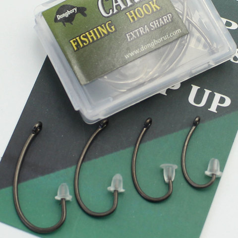 10PCS/Box Carp Fishing Hooks High Carbon Steel Jig Head Curve Shank Gripper Carp Hook Super Sharp Barbed Hooks For Competition ► Photo 1/6