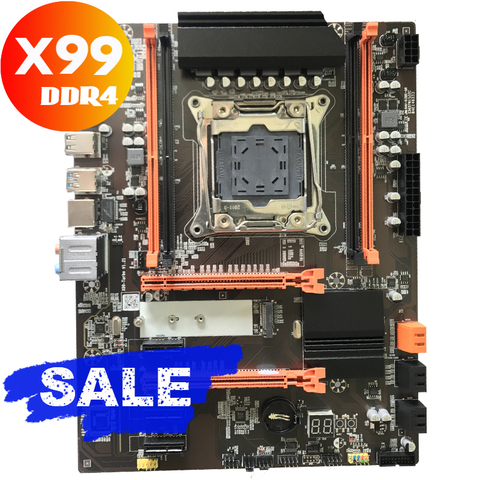 Atermiter X99 Motherboard Slot LGA2011-3 USB3.0 NVME M.2 SSD Support DDR4 REG ECC Memory and Xeon E5 V3 V4 Processor ► Photo 1/3