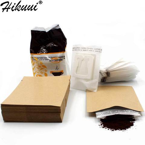 50/100/200 Set Combination Coffee Filter Bags and Kraft Paper Coffee Bag,Portable Office Travel Drip Coffee Filters Tools Set ► Photo 1/6