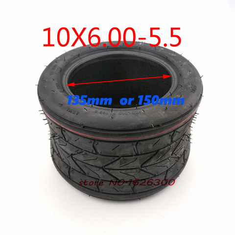 High Porformance 10 Inch Widened Tire 10x6.00-5.5 Motorcycle Vacuum Road Tire Tubeless Tire Wheel ► Photo 1/6