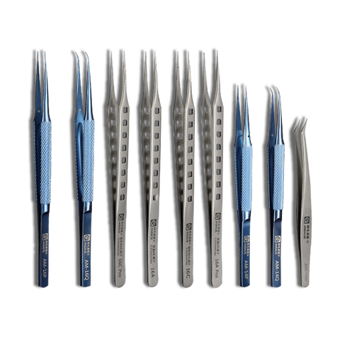 Amao Higher Quality Tweezers Set Stainless Steel Precision Straight Curved Tweezers for motherboard fingerprint repair ► Photo 1/6