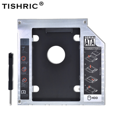 TISHRIC Aluminum Universa 2nd VW HDD Caddy 9.5mm 12.7mm Hard disk Case Enclosure SATA 3.0 Optibay For Laptop DVD-ROM ► Photo 1/6