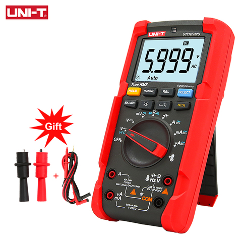 UNI-T UT15B UT17B Pro 1000V Digital True RMS Multimeter Handheld Anti-burn AC DC Frequency Capacitance Voltage Tester Meter ► Photo 1/6