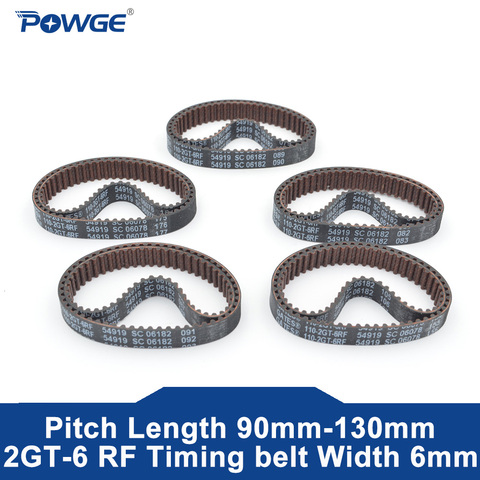 POWGE 2M 2MGT 2GT timing Synchronous belt gates 110-2GT Pitch length 110 width 6/9/15mm Teeth 55 GT2 Belt closed loop VORON V2.2 ► Photo 1/6