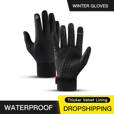 Men Winter Waterproof Cycling Gloves  Gloves Winter Warm Waterproof Men -  New Winter - AliExpress