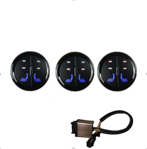 heated seat switch 2 dial round button switch for two chairs car seat heating warm seat interior cover accessories engine heater ► Photo 1/4