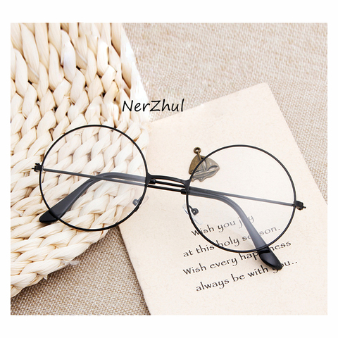 round eyeglasses glasses frame men/women clear fake glasses eyeglass round eye glasses frames for women/men ► Photo 1/5