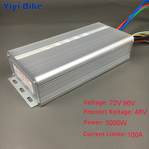 72V 96V 5000W Brushless Motor Speed Controller 100A 36Mosfet 120Degree Phase With Sensor Hall For Electric Bike Car Motorcycle ► Photo 1/5