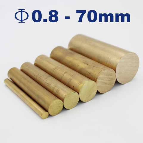 Diameter 0.8mm to 70mm brass round rod bar solid lathe cutting tool metal rods long ► Photo 1/6