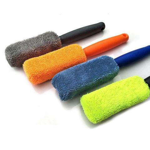 Car Wash Portable Microfiber Wheel Tire Rim Brush Car Wheel Wash Cleaning For Car With Plastic Handle Auto Washing Cleaner Tools ► Photo 1/6