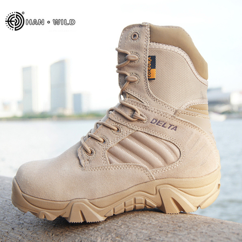 Winter Autumn Men Military Boot Quality Special Force Tactical Desert Combat Ankle Boats Army Work Shoes Leather Snow Boots ► Photo 1/6
