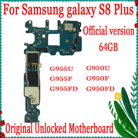 Free Shipping,Official version for Samsung Galaxy S8 Plus G955U G955F G955FD G950U G950F G950FD Motherboard, with full chips ► Photo 1/1