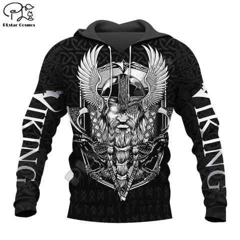 PLstar Cosmos Viking Warrior Tattoo New Fashion Tracksuit casual 3DfullPrint Zipper/Hoodie/Sweatshirt/Jacket/Mens Womens style-2 ► Photo 1/3